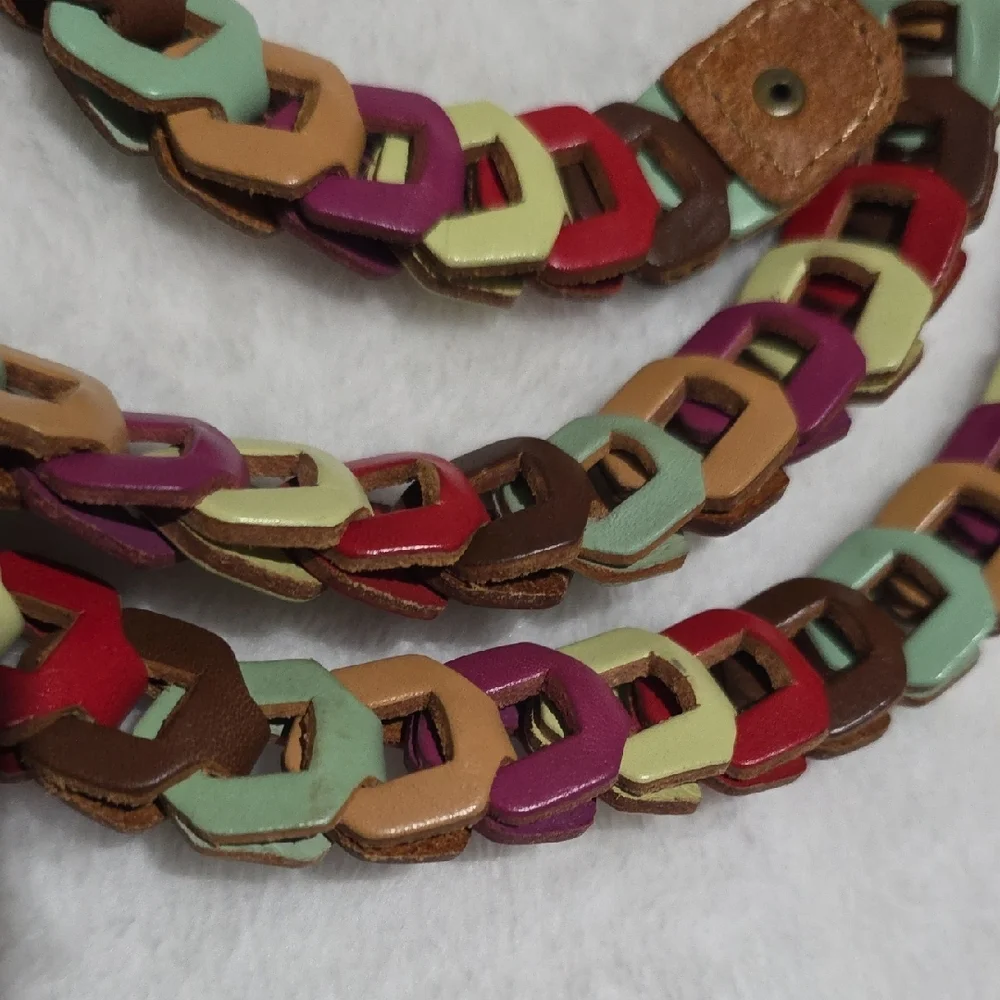 Fossil Multicolor Woven‎ Leather Belt